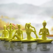 5pcs Abstract Yoga Pose Statue r Figurines, Modern Home r Items for Shelf, Living Room Bedroom Office ration, Bookshelf, TV Stand