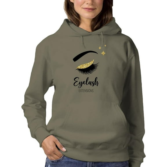 Gorgeous Eyelash Extensions Hoodie Women -Image by Shutterstock, Female XX-Large
