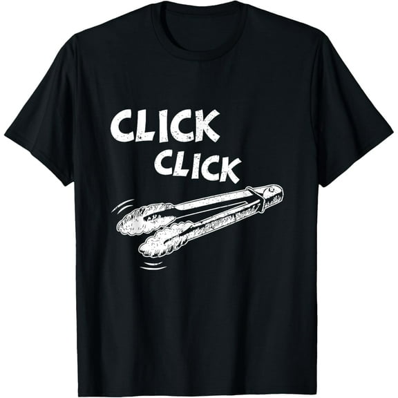 Click a Click Tongs Bbq Barbecue Barbecuing Hanging T-Shirt