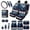 Aztec Blue Wolf, variant on Yuyamidu Camo Hunting Wood Automotive Seat Cover Set Car Floor Mat Steering Wheel Cover Center Console Armrest Pad Safety Belt Pad Cup Coasters Keychains Lipstick Holder 17 PCS Car Interior Decor