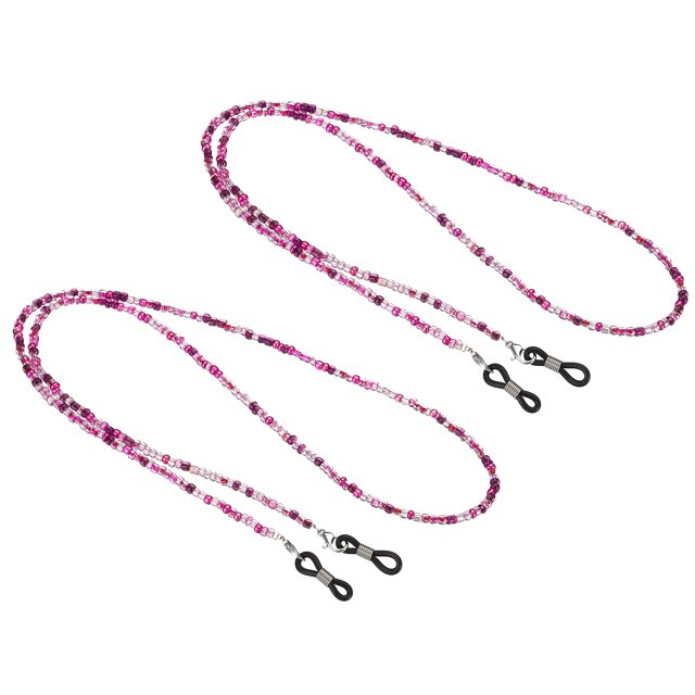 Unique Bargains Sangle de Lunettes 2 Pcs Support de Lunettes Réglable Chaînes Ficelle de Perles Rétenteur de Lunettes Couleurs