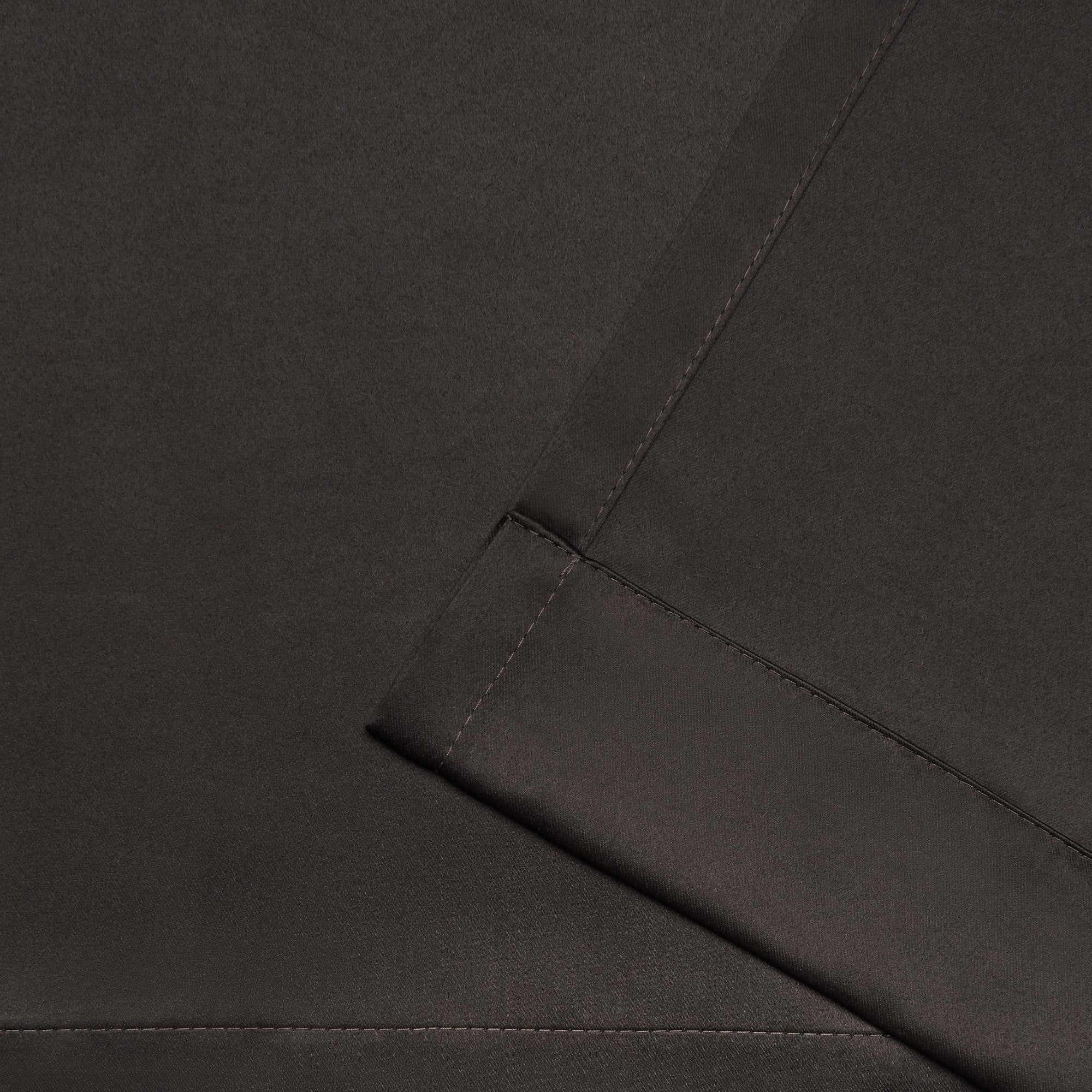 Exclusive Home Sateen Twill Woven Room Darkening Blackout Pinch Pleat/Hidden Tab Top Curtain Panel Pair, 63" Length, Espresso