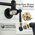 thumbnail image 2 of WOWOW Pot Filler Faucet Matte Black,Modern Pot Filler Wall Mount Kitchen Folding Faucet 2 Handle with Double Joint Swing Arms Brass Stove Faucet, 2 of 5