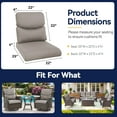 thumbnail image 6 of Gymojoy 22 in. x 25 in. x 4 in.Deep Seat Cushion Set, Olefin 6-Piece Deep Seating Outdoor Replacement Lounge Chair loveseat Sofa Cushion in Gray, 6 of 11