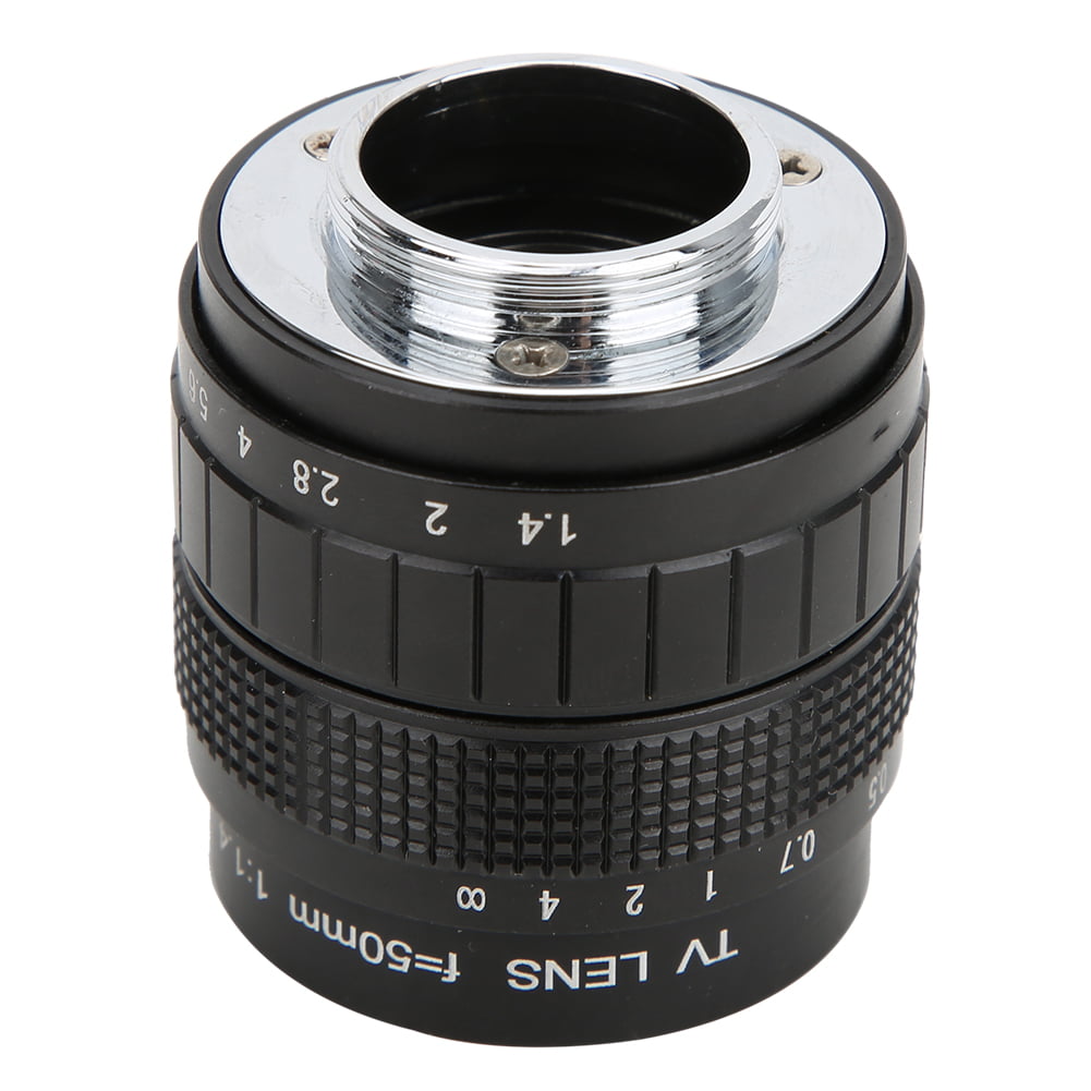 Silver Camera 50mm F1.4 C Mount Lens xianshi Manual Fixed- Lens Manual Aperture Lens Camera Len Camera Glass for Portable Camera Accessory Consum Electronics 