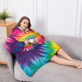 thumbnail image 5 of Oversized Wearable Blanket Hoodie,Colorful Tie Dye Pattern Sherpa Blanket Hoodie with Super Pockets,Super Warm Fuzzy Pullover for Women & Men, 5 of 6