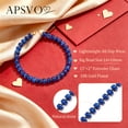 thumbnail image 5 of APSVO 18K Gold Plated Blue Chunky Beaded Necklaces for Women Boho Choker Chain Fashion Accessories Prom Wedding Birthday Christmas Jewelry Gifts Mom Stocking Stuffers Adults, 5 of 7