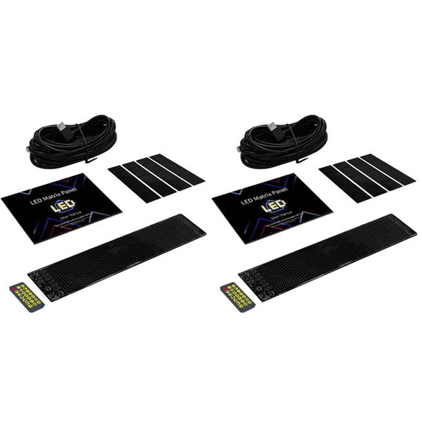 Panel de matriz LED de control de aplicación, señal LED flexible superbrillante para coche (92x374MM)
