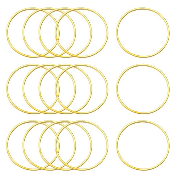 50 pc Brass Linking Rings Nickel Free Golden 25x1mm Brass