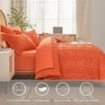 thumbnail image 2 of Flymme Orange Comforter Set Queen Size 7 Piece Bed in a Bag,Shabby Chic Boho Comforter Sets with Sheets ,Soft Microfiber Complete Bedding Set, 2 of 8