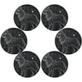 thumbnail image 3 of Coolnut Wolf Round Placemats Waterproof Non-Slip Washable Place Mats Polyester Table Mats Set of 6 Heat Resistant for Home Kitchen Holiday Party Home Decor Gifts, 3 of 7