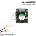 thumbnail image 3 of Sunon 4028 40x40x28mm 40mm Server Fan Dual Ball Bearing PMD1204PQB1-A 12V 2.6W Cooling Fan 3PIN, 3 of 7