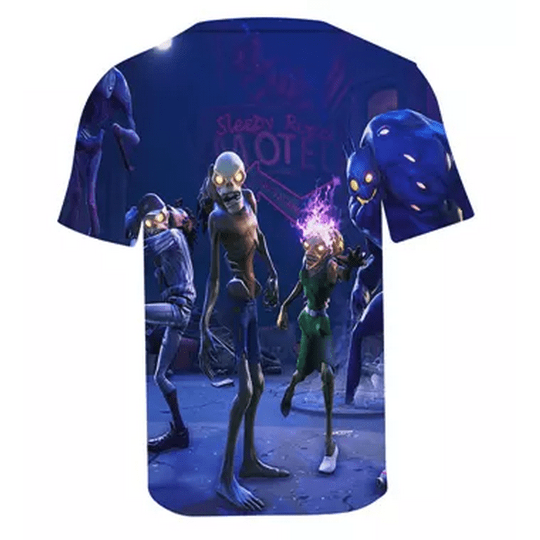 Fortnite Tshirt 3D Print Design Quick Dry Crew Neck T Shirt Walmart