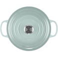 thumbnail image 3 of Le Creuset Enameled Cast Iron Signature Round Dutch Oven, 5.5 qt Sea Salt, 3 of 5
