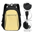 thumbnail image 2 of Hirioo Yellow Gingham for Travel Laptop Backpack with USB Charging Port for Men and Women, 2 of 7