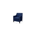 thumbnail image 2 of Modern Accent Chair - Nailhead Trim, Low Back, Charcoal Upholstery - Living Room, Bedroom, Office, 2 of 2