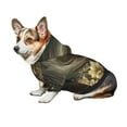 thumbnail image 7 of Fotbe Palatial Gold Pattern Horse Print Small Dog Sweater Hoodies Pet Grey Hooded Soft Fleece Sweatshirts with Pocket Fall Winter Puppy Cat Sweaters Warm Clothes-Large, 7 of 7