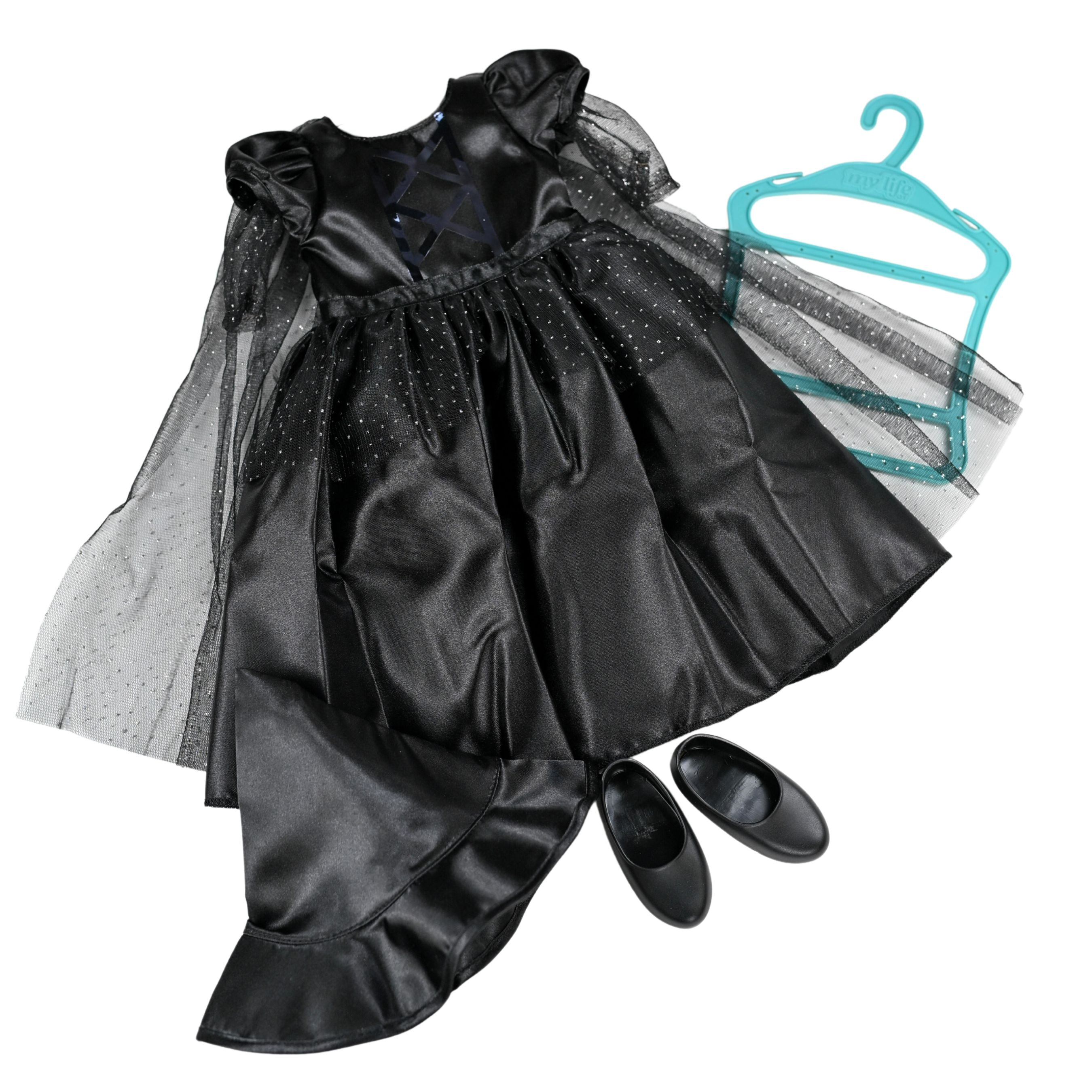 My Life As Wizard of Oz Wicked Witch Fashion Set for 18-inch Doll, 4 Pieces Included, Black Color