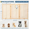 thumbnail image 3 of QinaQin Wooden Freestanding Dog Gate, No Paint Required, Foldable Pet Fence, Suitable for Houses, Doorways, Stairs, Etc., Foldable Design, 3 of 7
