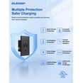 thumbnail image 5 of ELEGRP 3 Ports Dual Type A & Type C USB Charger Wall Outlet, 15 Amp Tamper-Resistant Outlet, with Wall Plate, Black(10 Pack), 5 of 7