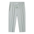 thumbnail image 3 of Maean Mens Capri Pants Workout Gym Running Elastic Waist Drawstring Shorts Casual Baggy Pant with Pockets, 3 of 7