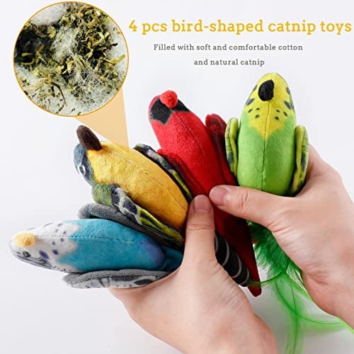 Juguetes de gato de gato de gato dorakitten gatos interactivos 4pcs gatito pellizco pellizcante juguete para p Dorakitten Dorakitten