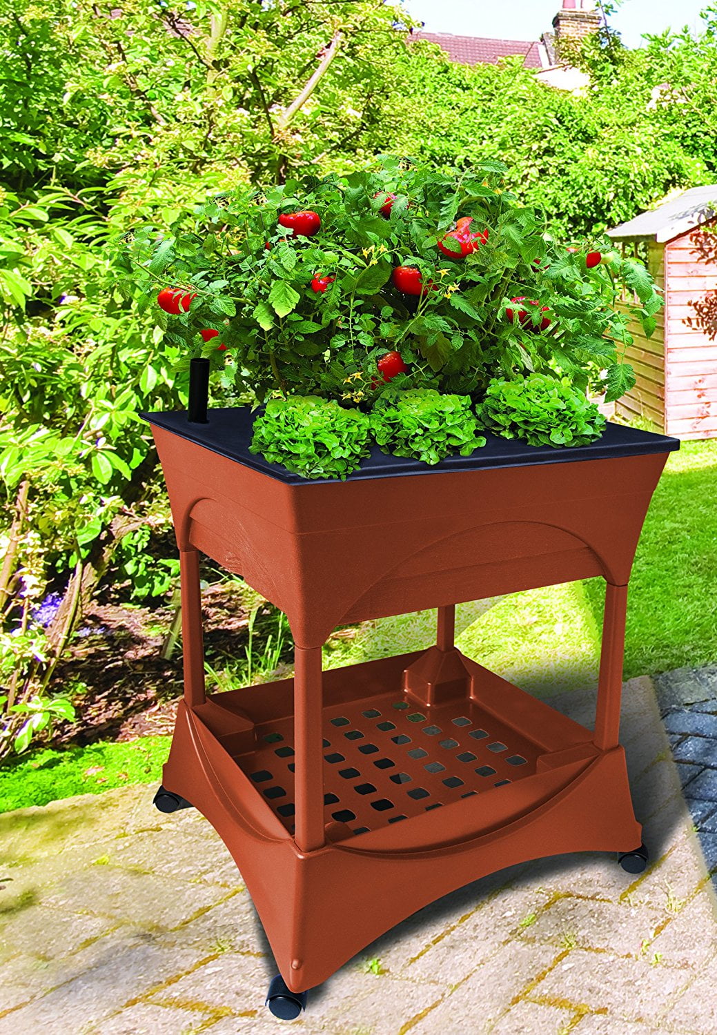 EMSCO Patio Pickers Stand Accessory Kit with Legs and Casters for Raised Bed Garden