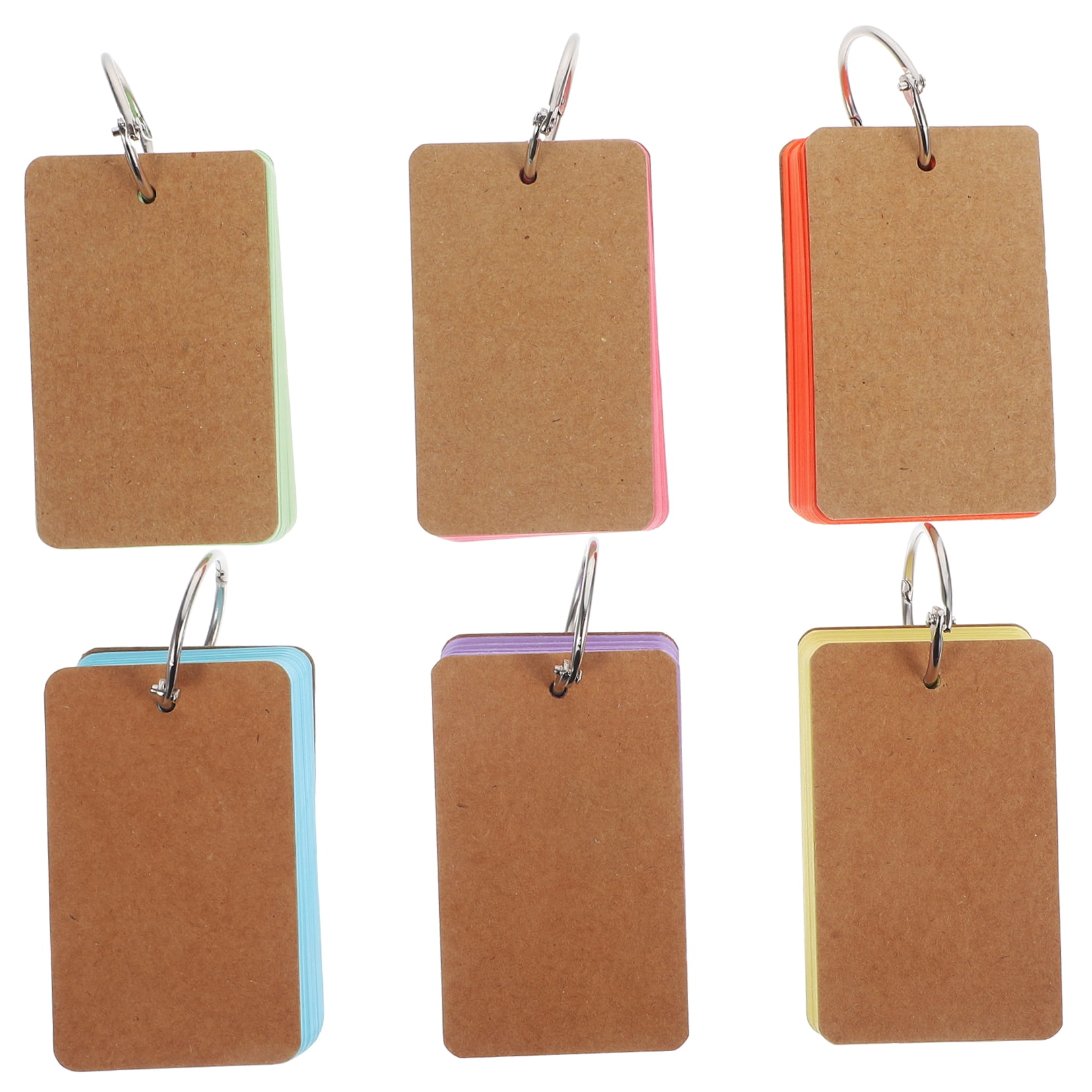 HOMEMAXS  6 Books Blank Note Card Credit Cards Talking Flash Index Office