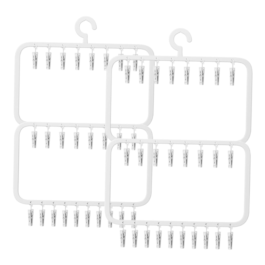 Masteelf  2 PCS Socks Patch Clothes Rack Hangers for Child Baby White