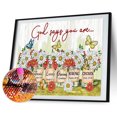 thumbnail image 3 of 5D Diamante Pintura Alfabeto Floral Forma Especial Parcial Taladro DIY Arte, 3 of 9