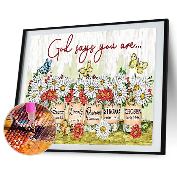 Cuadros Decorativos 5D diamante pintura alfabeto floral forma especial parcial taladro DIY arte