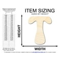 thumbnail image 2 of Unfinished Wood Groovy T Font Shape | DIY Craft Cutout | up to 46" DIY 36" / 1/2", 2 of 3