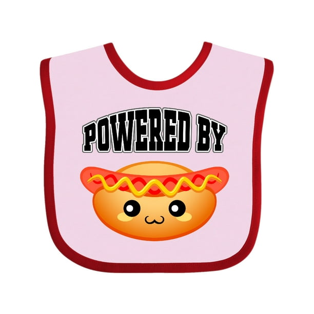 Hot Dog Powered By Hotdogs Baby Bib