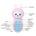 thumbnail image 4 of Electronic Phone Toy Cartoon Kid Mobile Phone Cellphone Music Story Educational Learning ToysPink, 4 of 4