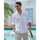 thumbnail image 5 of Camisa de lino blanca de hombre J.VER con botones, talla XL, 5 of 5