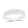 thumbnail image 2 of 14Kt White Gold 1 3/4Ctw Natural Diamond Ana M 1/4Ct-Crd, Round Trio Set, Womens Size: 7 / Mens Size: 9, 2 of 3