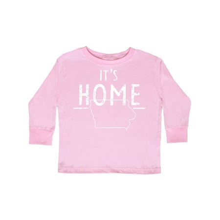 

Inktastic It s Home- State of Iowa Outline Distressed Text Gift Toddler Boy or Toddler Girl Long Sleeve T-Shirt