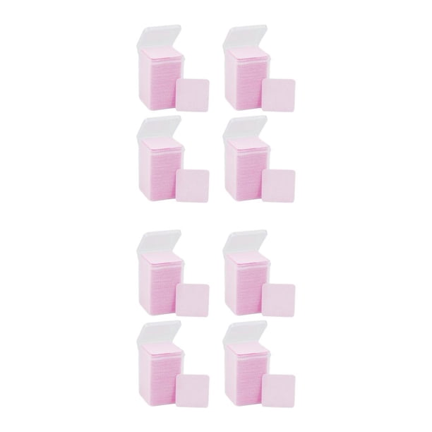 Juego de 4 almohadillas quitaesmalte de uñas Seitruly no tejidas suaves y absorbentes