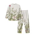 thumbnail image 2 of Bingfone Men'S Pajama Set 2 Piece Loungewear Pjs, Long Sleeve With Pajama Pants-Herbs And Wildflowers, 2 of 9