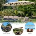 thumbnail image 4 of Costway 96" Beige Market Patio Umbrella, Water-Resistant, 4 of 10