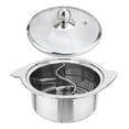 thumbnail image 1 of Olla caliente divisora Shabu, olla china de doble cara, estufa de inducción, olla de gas portátil, utensilios de cocina, olla para fiesta, cocina en 18cm con tapa mayimx Ollas Calientes Divididas, 1 of 9