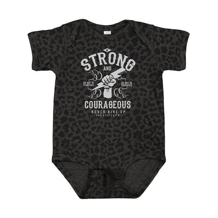 

Inktastic Be Strong and Courageous Gift Baby Boy or Baby Girl Bodysuit