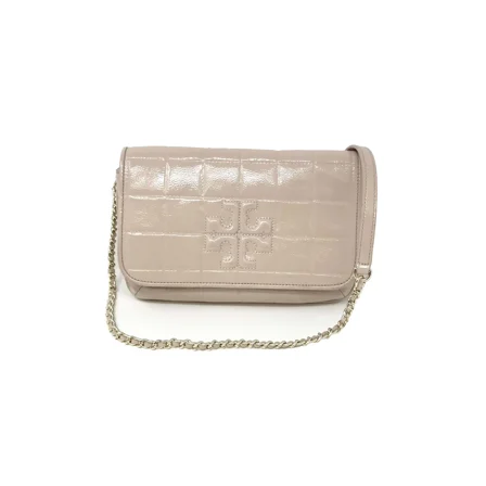 TORY BURCH 32159753 Marion Quilted Patern Light Oak Women's Clutch