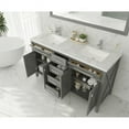 thumbnail image 6 of Laviva Wimbledon 60" Wood Cabinet with VIVA Stone Countertop in Gray/Matte White, 6 of 6