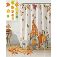 thumbnail image 3 of Fall Shower Curtain Gnome Pumpkin Shower Curtains for Bathroom Sunflower Maple Leaf Bath Curtains Sets with Hooks for Autumn Thanksgiving Seasonal Decor Polyester Waterproof Small Stall 36" X 72", 3 of 6