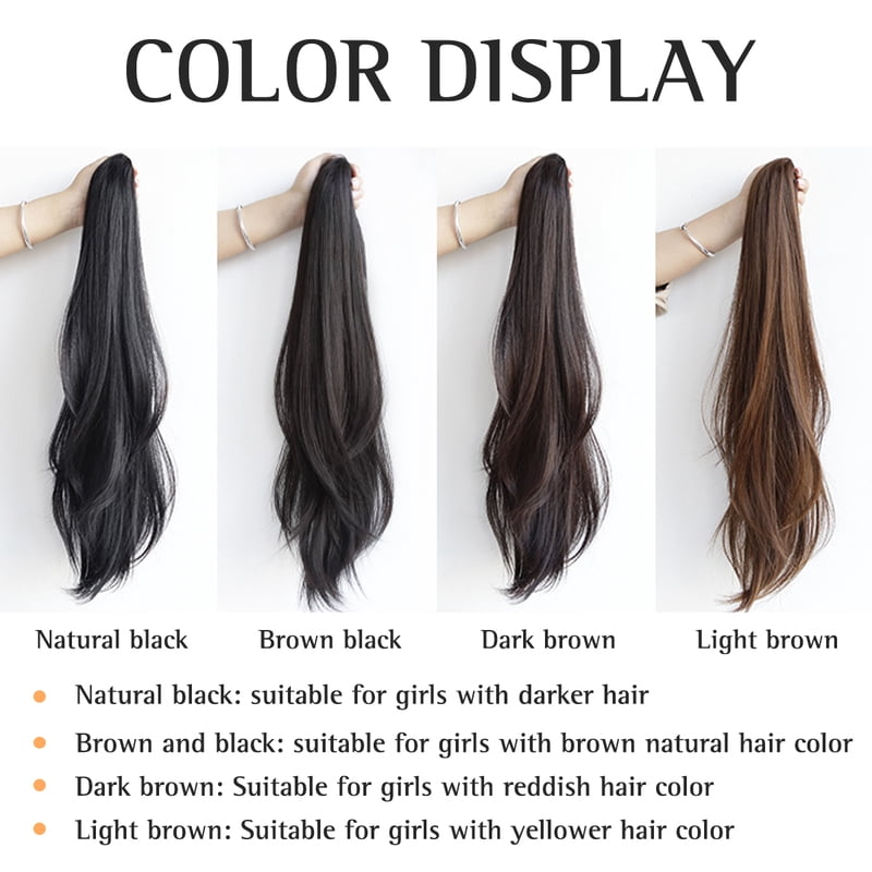 Ocelot Long Hair Extension Synthetic Clip Ponytail Wig Clip High Ponytail Natural Curly Hair Accessories On Woman's Ponytail