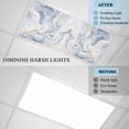 thumbnail image 3 of 3 Pack Marble Texture Fluorescent Light Covers for Ceiling Lights Elegant Gray Blue Tone Vortex Effect Magnetic Ceiling Light Covers Overhead Light Filters for Office Classroom Home, 3 of 9