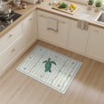 thumbnail image 2 of ODIKA 3'x5' Washable Area Rug Non-Slip, Flatweave, Easy Care Door Ocean Marine Turtle Border Underwater Motif Round Jellyfish for Hallway, Laundry Room, 2 of 7