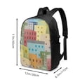 thumbnail image 2 of YFYANG 17" Laptop Backpack, Colorful Architectural Patterns Fashion Travel Work Backpack with USB and Headphone Cable Interface for Men and Women, 2 of 6