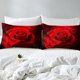 thumbnail image 3 of Floral Juego de Cama Twin Size,Ombre Negro Rojo juego de cama para Niñas Mujeres, 3 of 5